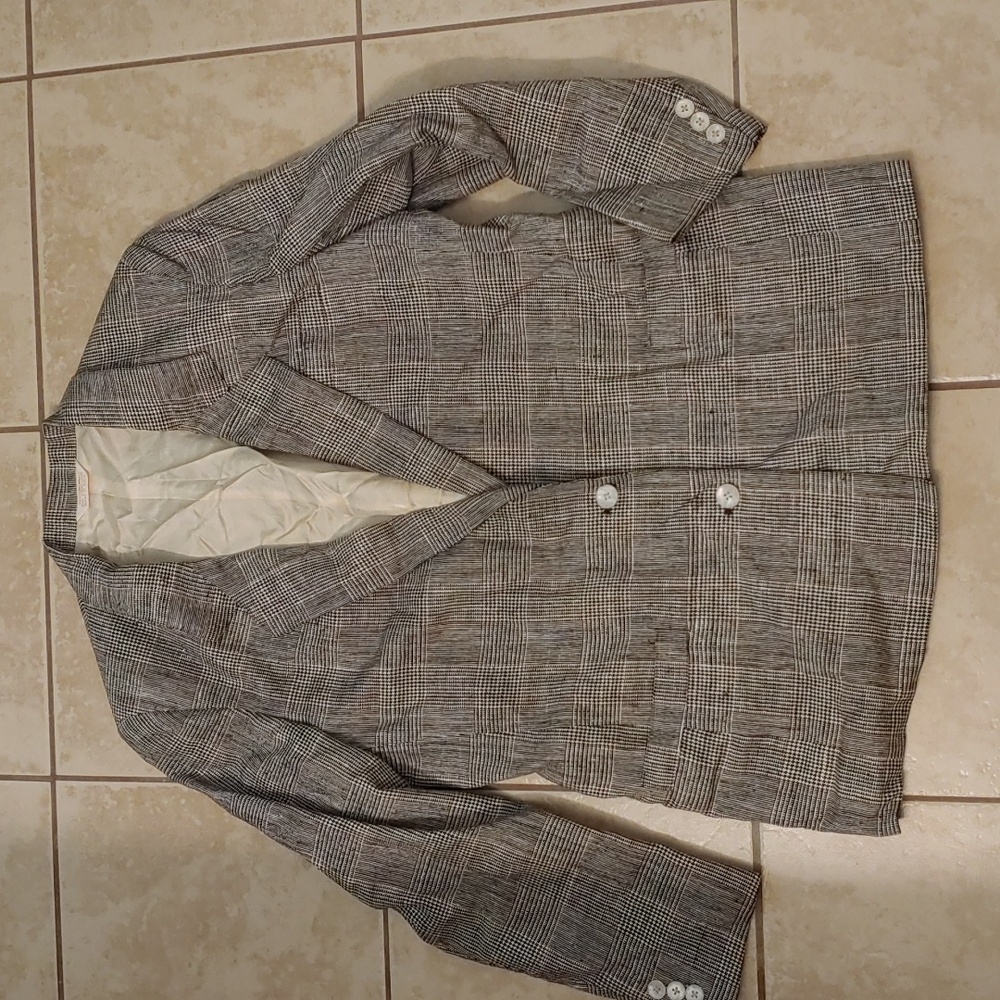 VTG Cable Car Clothiers Houndstooth Blazer Robert Kirk Plaid Sport Coat